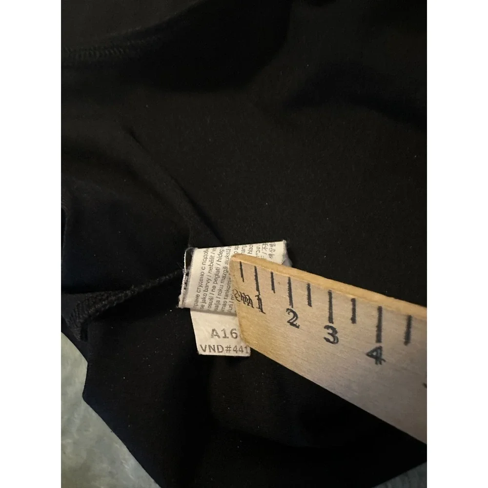 Black Bodysuit Leotard Scoop Neck Long Sleeve Stretchy Nylon Spandex Gymnastics